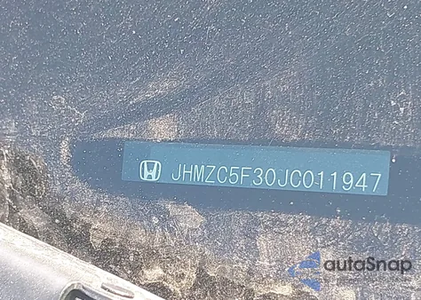 2018 Honda Clarity Touring из США, поврежденный, VIN JHMZC5F30JC011947